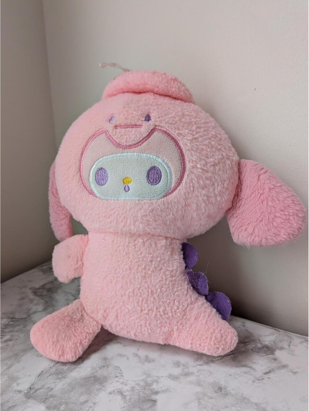 no Egg Sanrio large My Melody Dinosaur Series plush mascot holder 8 inch tall